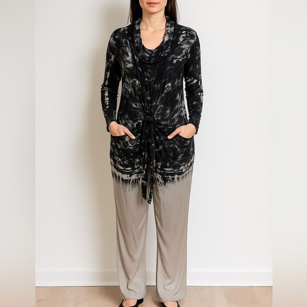 Young Fabulous & Broke Long Sleeve Collared Rayon Jumpsuit Size M